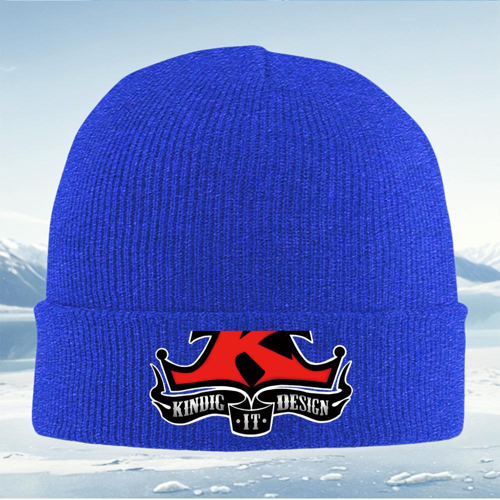 Bold letter design elements. Text kind. Men Women Unisex Knitted Hat Beanie Pullover Cap Winter Thermal Warm Christmas Outdoor C