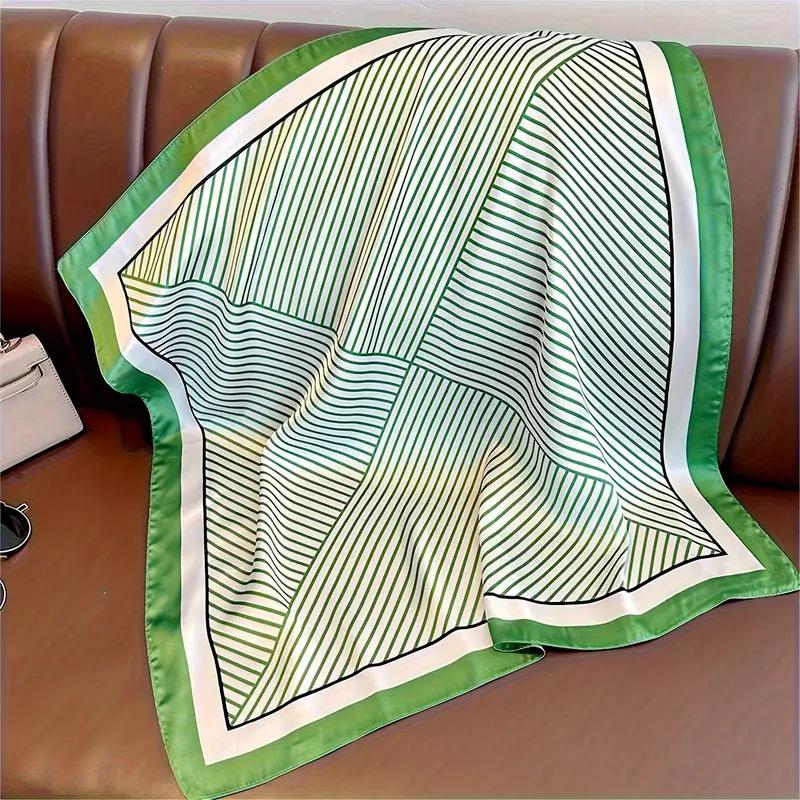 High-End Retro Korean-Style Silk Square Scarf: Versatile Fashion Accessory for Women