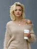 Damen Ein-Schulter Mohair Strickpullover Kleid - Lockere Passform, Mittellang, Herbst/Winter Freizeitkleidung