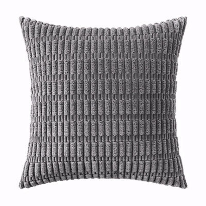 Crushed Velvet Corduroy Grain Cushion Covers 50cm/45cm/40cm Sofa Bed Square Décor Pillows