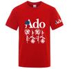 2026 Unisexs Ado World Tour Logo Print Summe Casual Solid Color Short Sleeve Tops OversizedONeck Pullover Street Unisexs TShirts
