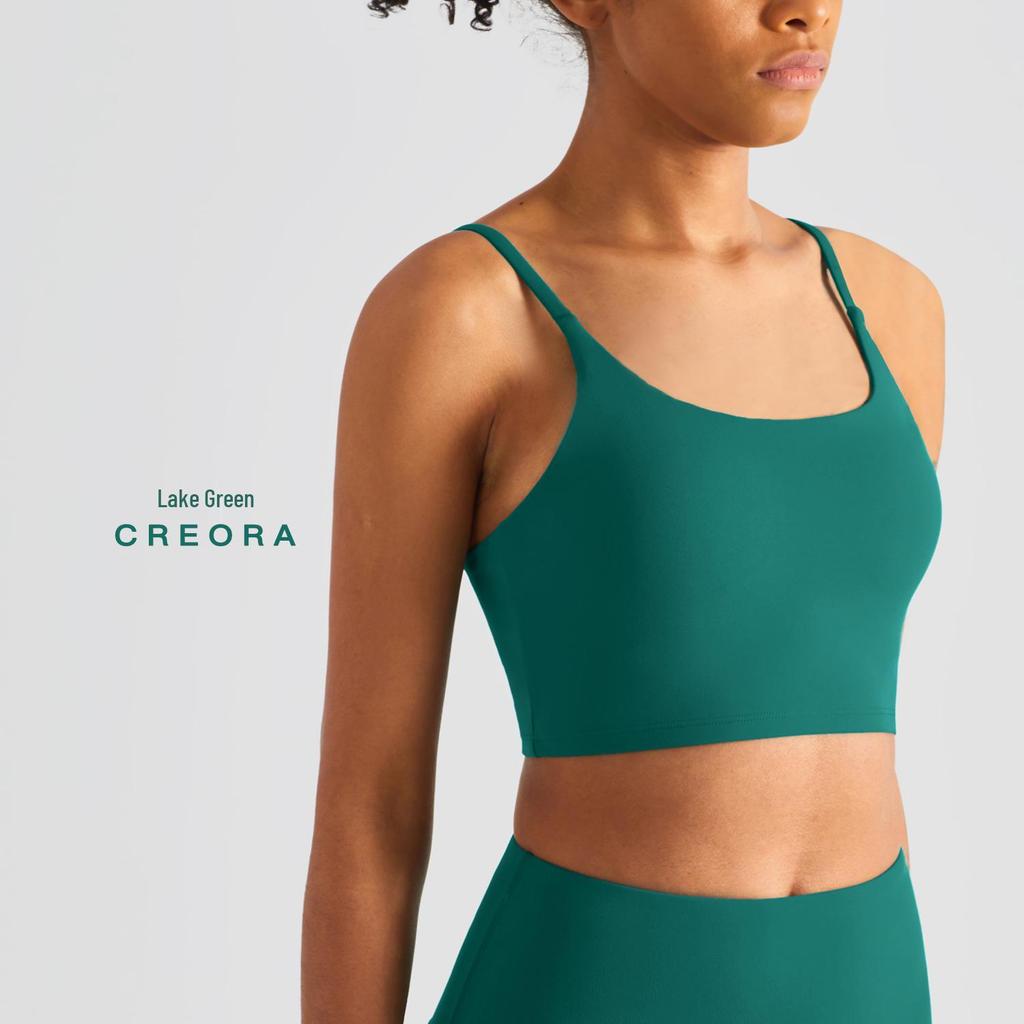 NULS Double-Sided Brocade Women's Sports Bra - Padded Naked Feel Vest for Yoga & Running Fitness