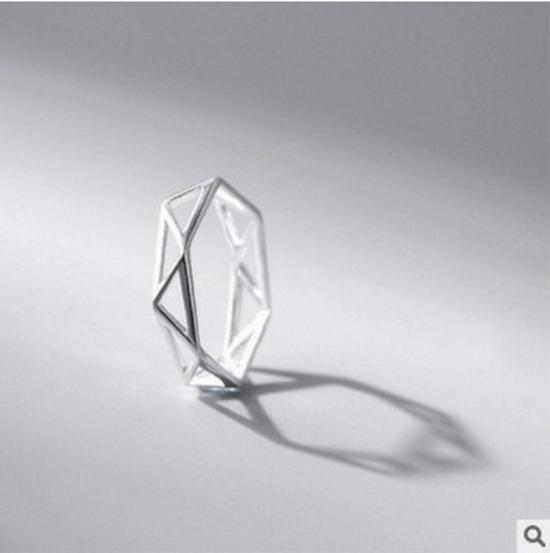 Korean Trendsetter Twisted s925 Silver Plated Ring for Women - Fashionable Index Finger Jewelry