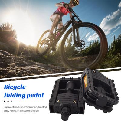 Pedali per bici da 2 pezzi Pedali per bicicletta pieghevoli con cuscinetti lisci Pedali piatti per bicicletta universali ultraleggeri ad alta resistenza e installazione semplice
