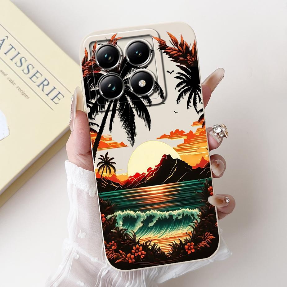 For Xiaomi 14T Pro Case Stylish Flowers Cartoon Cover Shockproof Soft TPU Phone Case For Xiaomi Mi 14T Pro Mi14T 5G Fundas Coque