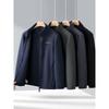 Autumn and Winter Polar Fleece Jacket Tops Men's Jackets Stand-up Collar Young and Middle-aged Men's Fleece Plus Velvet