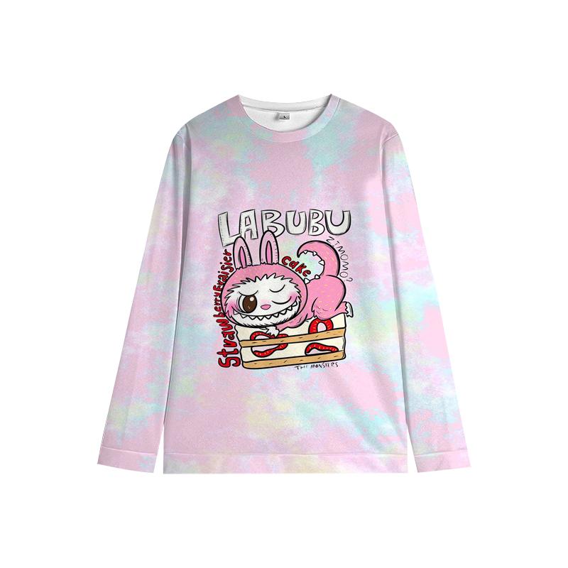 

Детская толстовка Labubu Colorful the Monsters, пуловер, мягкая, унисекс, мультяшная, для детей, мальчиков, девочек 120 жёлтый