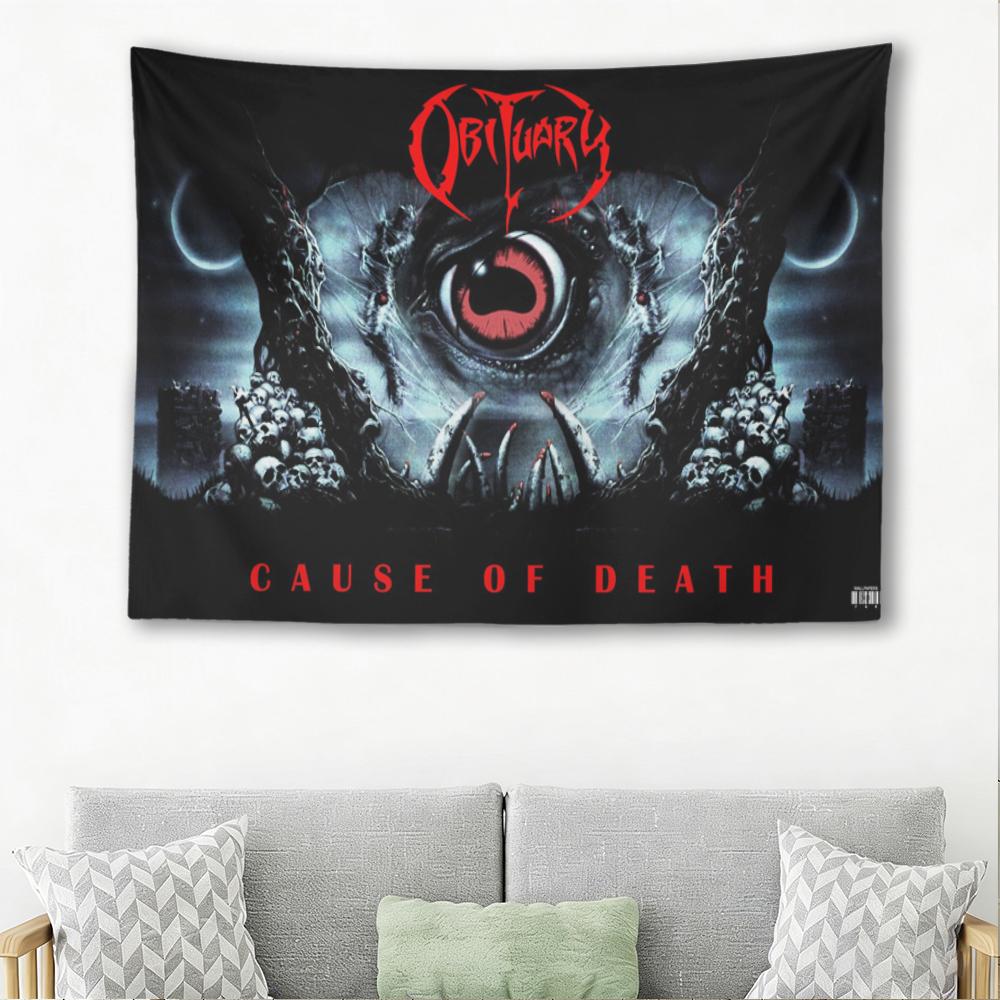 Obituarys Band Copertina Album Death Metal Arazzo Decorazione Casa Poster Stanza da Letto Stendardo Bandiera