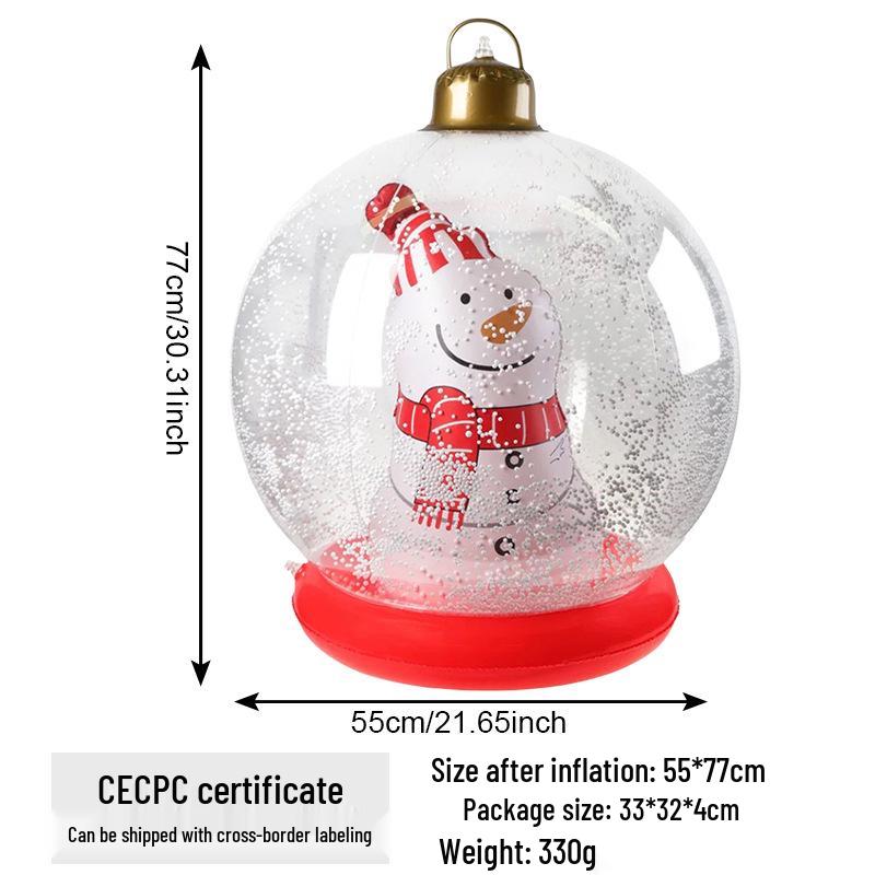 Cross-Border Christmas Courtyard Decoration: PVC Lantern & Inflatable Christmas Ball Set