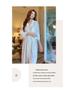 Silk Luxury Mid-Length French Nightgown - Gold Velvet, Thick, Early Winter