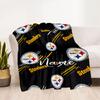 Steelers Team Spirit Personalized Name Blanket Multi-purpose Customizable Blanket Warmthful Decor Versatile for Home Decor Office Chair Seaside