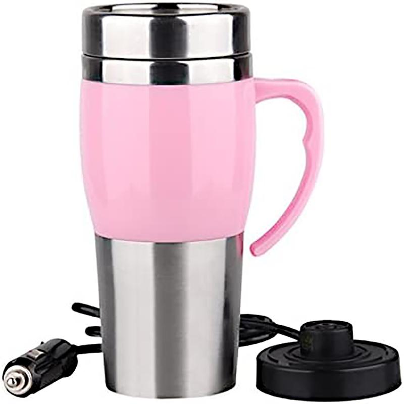 1 Set 12V 400ML Car Electric Kettle Car Heating Cup Thermos Heating Water Bottle Car Kettle Thermos for Water Tea Milk