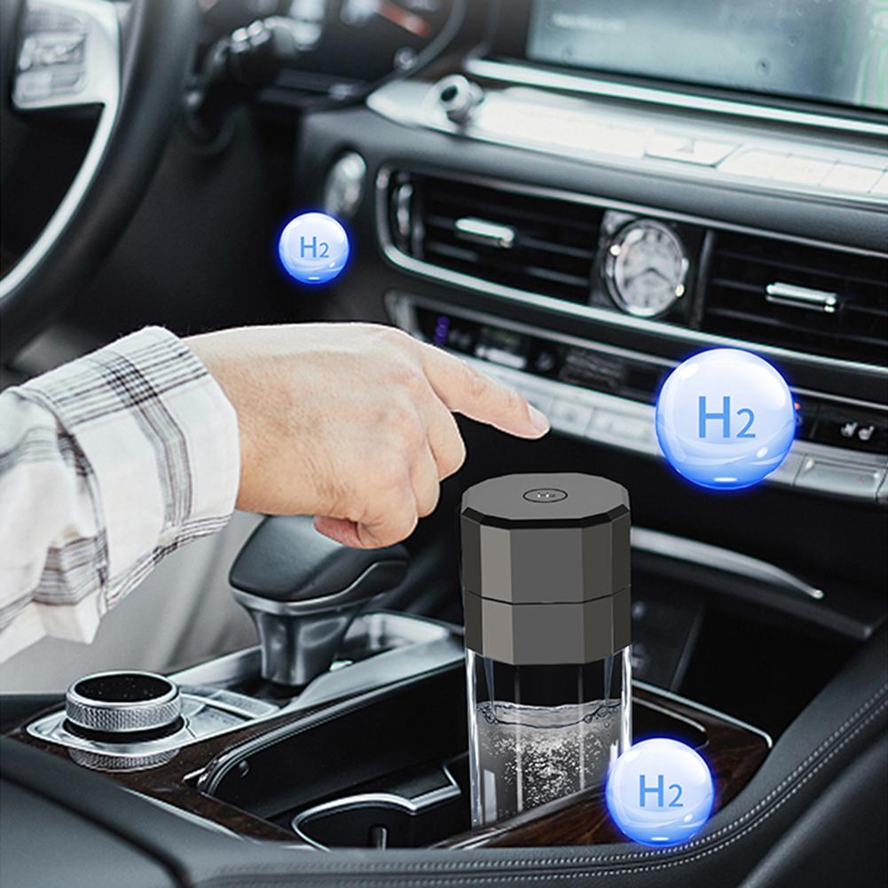 208ml Hydrogen Water Bottle 6000-8000 PPB PEM Electrolysis Hydrogen Generator 2 Levels Adjustable Rechargeable for Office Travel