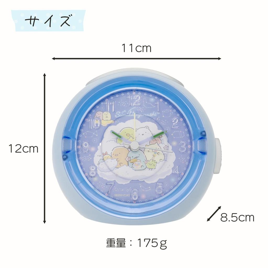 Alias Sumikko Gurashi Alarm Clock LED Clock 8 Songs Melody Alarm Starry Sky Walk Blue 2925-811
