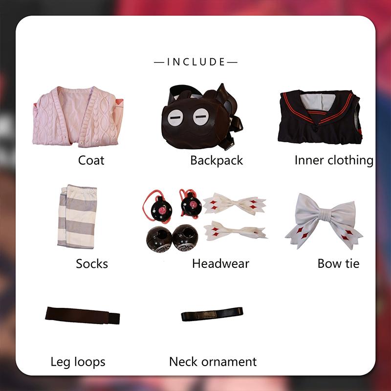 

Костюм для косплея Zenless Zone Zero Ukinami Yuzuha, форма агента, члена Spook Shack, женский костюм для Хэллоуина XS