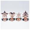 New Christmas Decoration Iron Art Christmas Table Candlestick Red Fruit Pine Cone Candlestick Desktop Decor