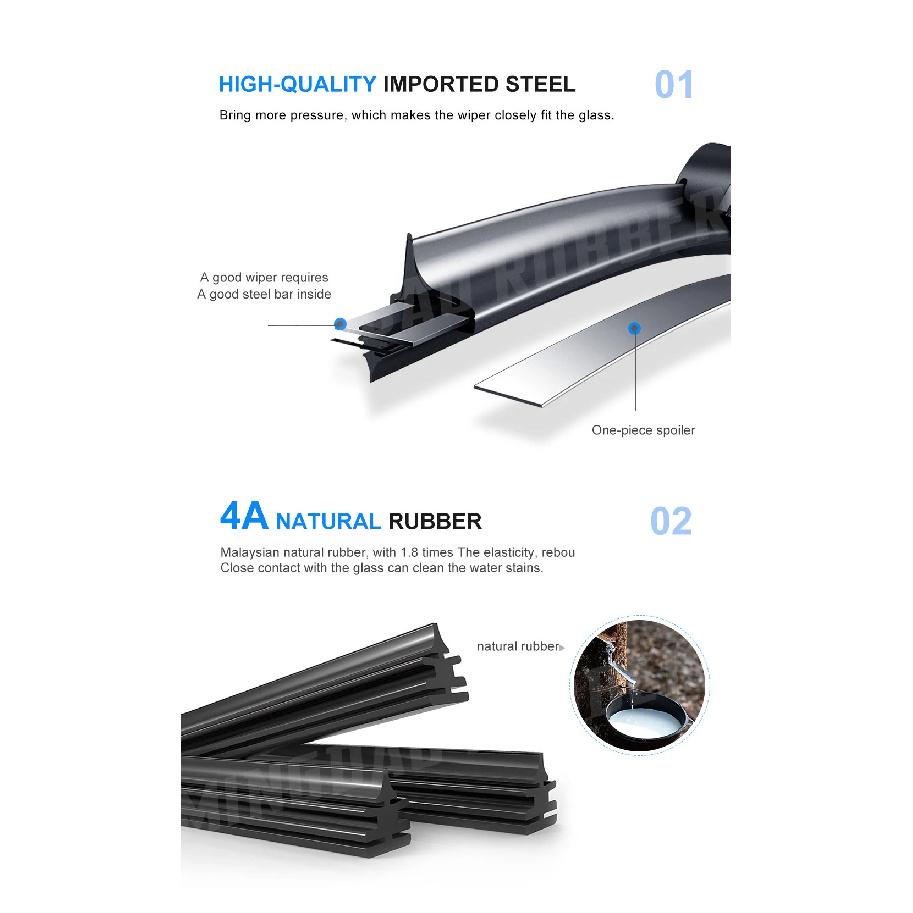 Windshield Windscreen Wiper Blades For Ford Focus 3 Hatchback Front Rear Window 2011 2012 2013 2014 2015 2016 2017