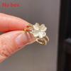 Geometric Gold Plated Zirconia Ring For Women Stylish Minimalist Fashion Jewelry