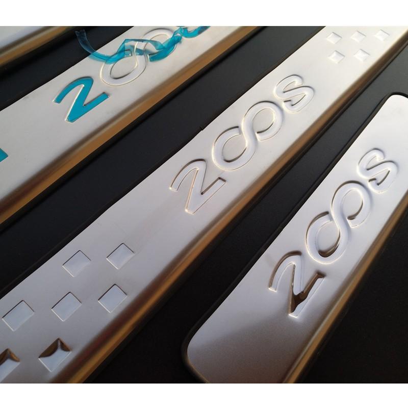 Car Styling For Peugeot 2008  2014- Auto Door Sill Plate Trim Stainless Steel Threshold Kick Pedal Scuff