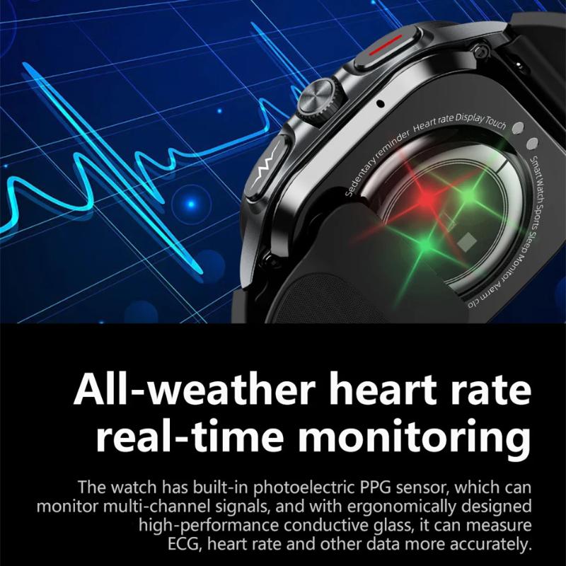 2026 Bomba de Aire Nueva Airbag Medición Precisa Reloj Inteligente Hombre Micro Examen Físico Presión Arterial Deporte SmartWatch