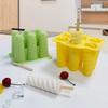 Popsicle Maker Tray Spiral Ice Cream Mold Homemade Silicone Popsicle Mould BPA Free Ice Pop Molds Reusable Kitchen Supplies