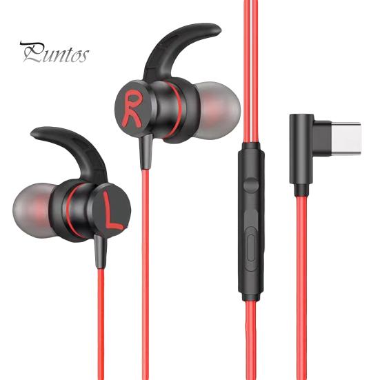 

Проводные наушники с локтем, Hi-Fi качество звука, 3,5 мм/Type-C, наушники-вкладыши для киберспорта с микрофоном для мобильного телефона D