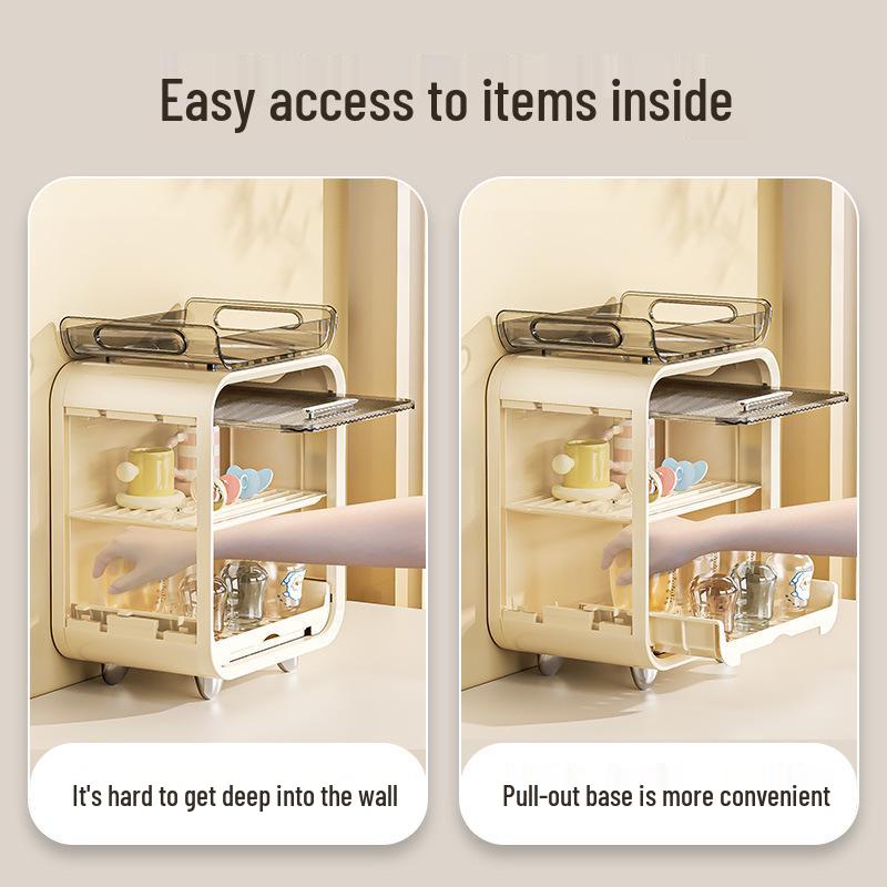 Multi-Functional Baby Bottle and Tableware Storage Rack with Dustproof Design