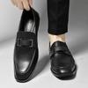 Fashion Classic Business Men's Leather Shoes Luxury Gentleman Style Dress up party Fashion outdoor street Black White loafers Slip on