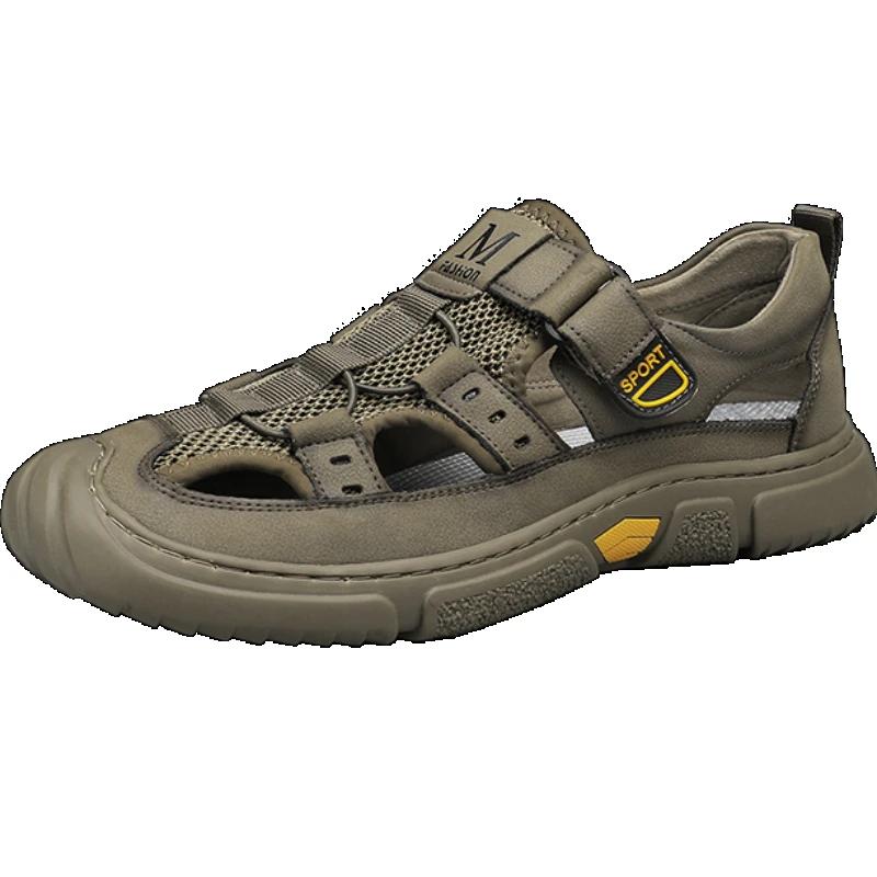 Men's Sandal Flat Casual Daily Use Male Shoe Clearance Sale Summer 2024 High Quality Breathable Styles on Offer Luxury Designer