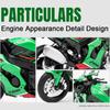 1/12 Kawasaki ZX-10R Motocykl Autíčka Model Slitina tlakové lití se zvukem a světlem Odpružení zadního kola Modely vozidel Sbírejte dárky