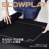SLOWPLAY Godel Texas Hold'em Poker Mat | Portable Playmat, Black & Champagne Gold, 180x90cm, Water-Repellent, Noise-Dampening, Includes Oversized Carr
