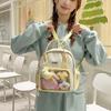 Star Print Transparent Pocket Backpacks Dual Purpose Y2k Backpacks Transparent Itabag Travel