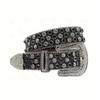 Vintage Rhinestone Sparkly Punk Belt with High-End Pin Buckle