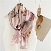 Silk Plain Crepe Satin Long Silk Scarf for Women