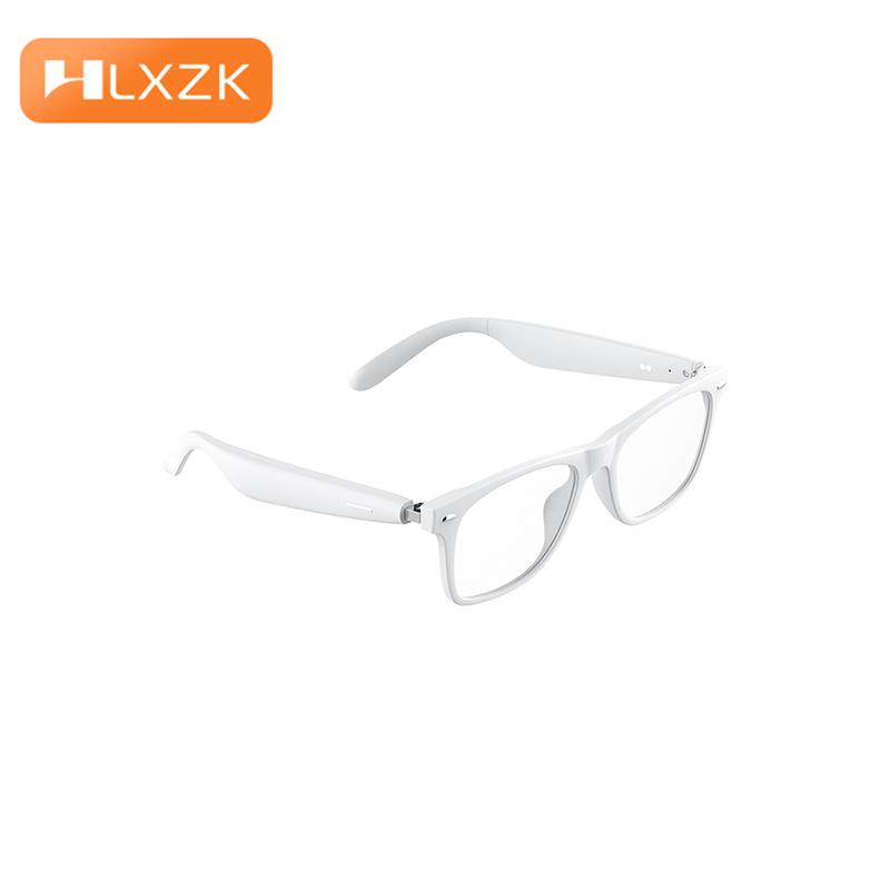 Zakelijke AI Bril Vertaler Bluetooth Koptelefoon Anti-Blauw Licht Zonnebril Hi-Fi Audio Oordopjes Real-Time Vertaling Headset wit