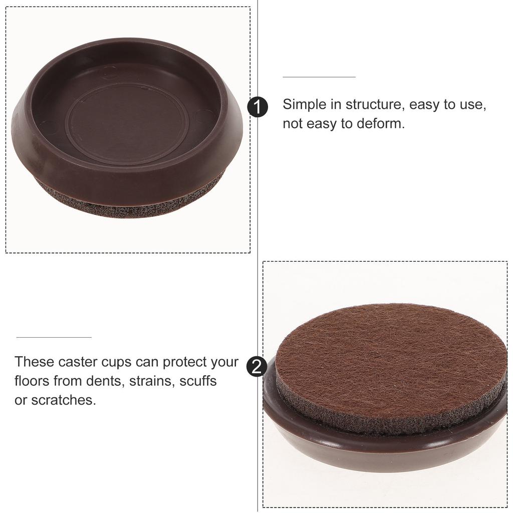 10Pcs Heavy Duty Caster Cups Furniture Coasters Wheel Stopper for Sofas Chairs Desks Recliners Dressers Piano Legs Floor