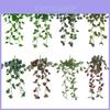 Green Wall Hanging Plant With 3d Printed Leaves For Home Decor And Photography