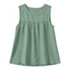 Women Sleeveless Linen Cotton Tank Top Casual Summer Blouse Lightweight Breathable Relaxed Fit Vest Shirt