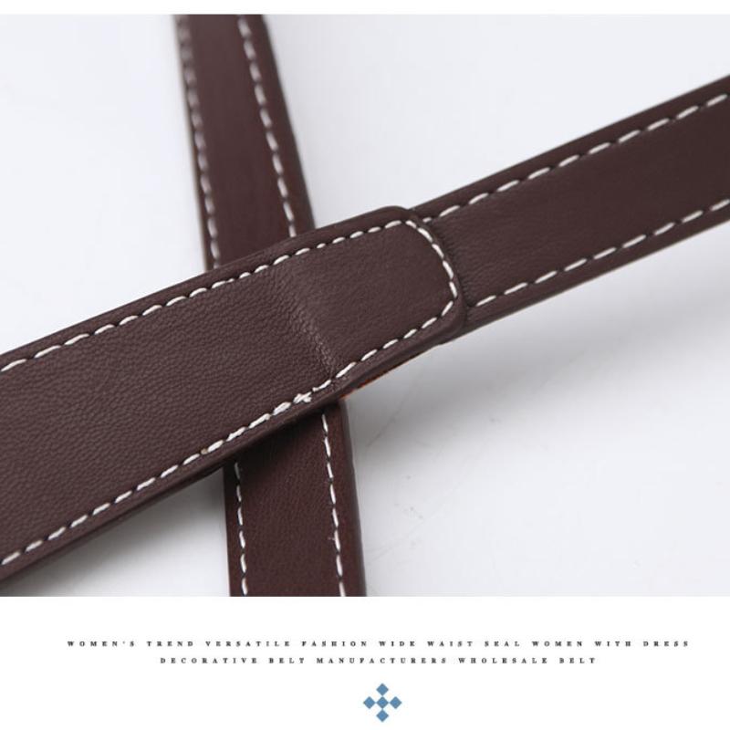 Damen Knotenstil Breiter Bund Schwarz Weiß Kaffee Kamelfarben Kleid Mantel Pullover Dekoration Modischer und Eleganter Gürtel