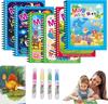 Watercolor Painting Magic Book Reusable Children's Animal Cartoon Painting Book Sensory Early Education Puzzle Drawing Toys
