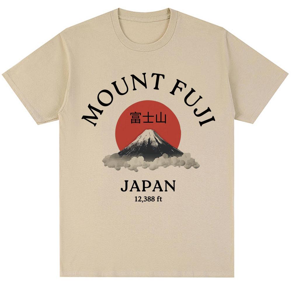 Japanese Style Mount Fuji Graphic Tshirts Fashion Vintage Novelty Unisex Unisex T Shirt Oversized Soft Cotton Casual Summer Tshirt