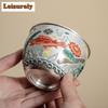 160ml Fish and Algae Patterned Teacup Gilded Silver Water Jug Large Capacity Master Cup Puer Tea Bowl Mug Chazhan Kung Fu Teaset