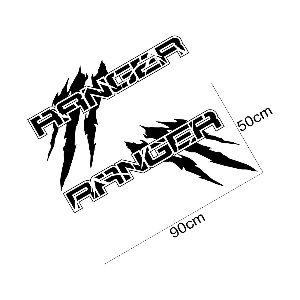 nlbn7 Car Body Side Sticker For Ford Ranger Raptor XLT XL Lariat T6 Trim Pickup Truck Bed Decor Cover Decal Auto Tuning Decoration