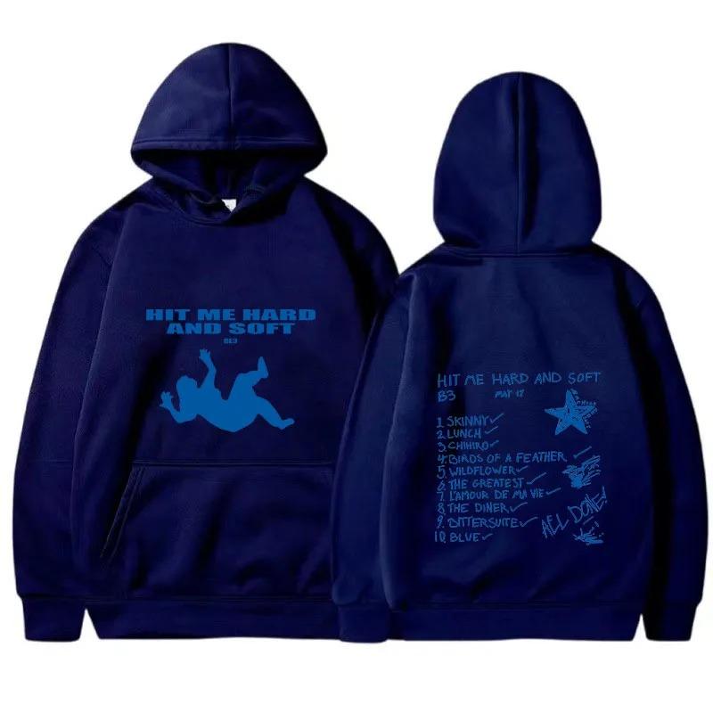 Neue Frühling Herbst Herren Kapuzenpullover Billie Hit Me Hard and Soft Damen Sweatshirt Rundhals Europäische Größe Lässiger Pullover Kapuzenpullover