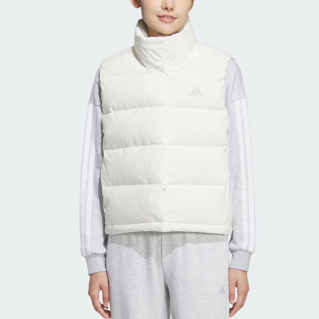 adidas Helionic Down Relaxed Windproof Water-Repellent Warm Loose High-Collar 600 Fill Power Zipper Down Vest Women Vest KQ5533