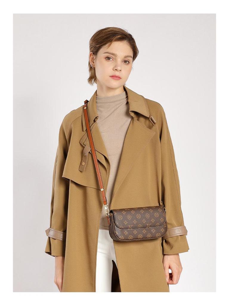 MK F Damen Retro 2024 Französischer Druck Kette Schultertasche - Leichter Luxus & High-End