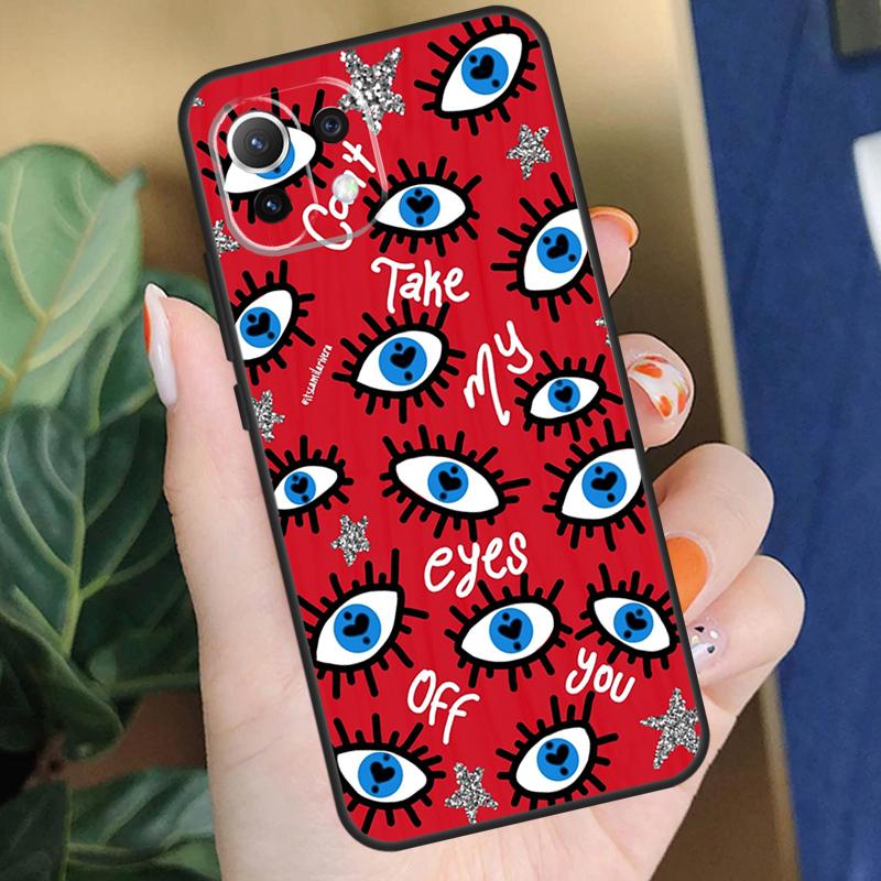 Lucky Eye Blue Evil Eye Print Case For Xiaomi 15 14 Ultra 13T 14T 15T Pro 17 Pro Max POCO F8 F7 F5 F6 X5 X6 X7 Pro Coque