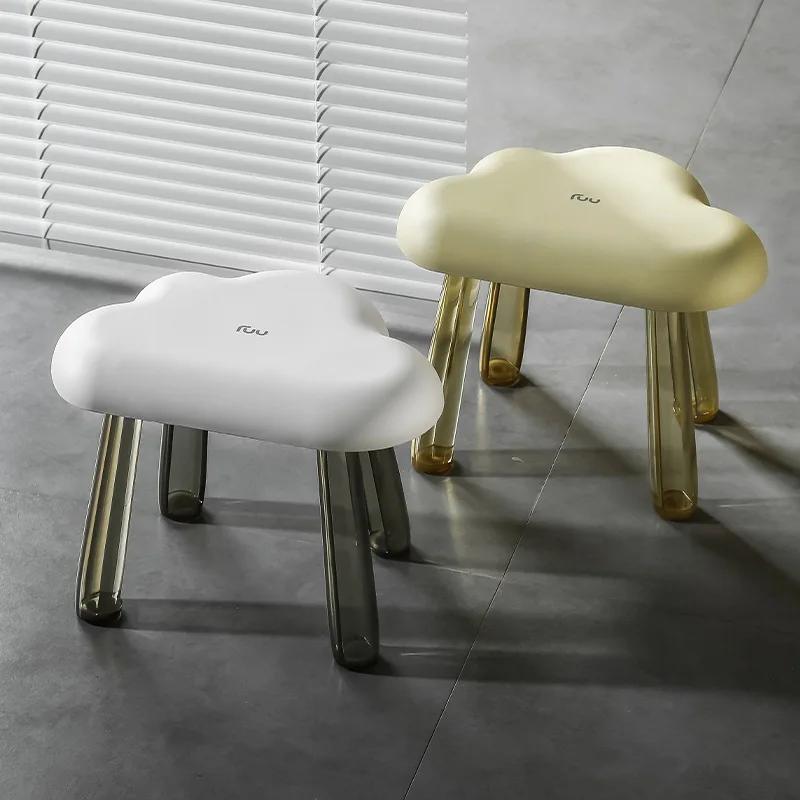 Bathroom Cloud Stool Plastic Transparent Toilet Non-slip Household Low Chair Step Foot Pad Step Bath Small Board