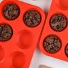 Silikonowa forma na muffinki Texas 2,5 cala 6 dużych gniazd Forma na babeczki 2 sztuki Czerwona silikonowa forma foremki do muffinek
