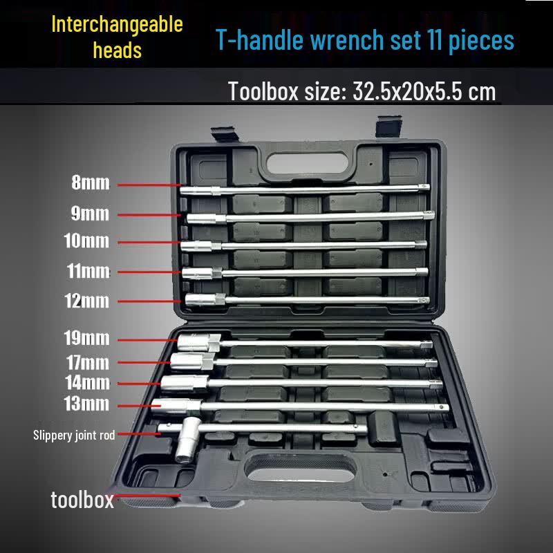 T-Handle Interchangeable Socket Auto Repair Tool Set